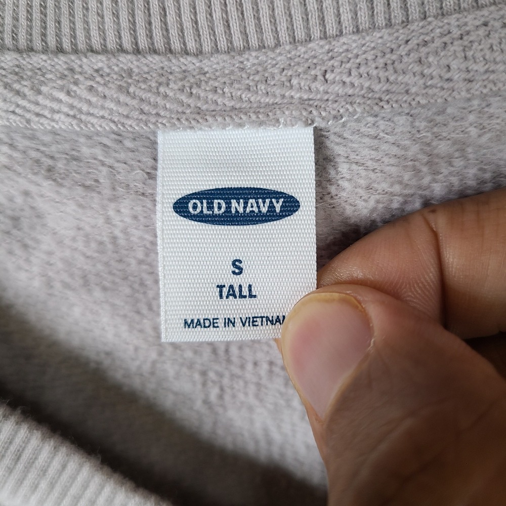 Old Navy Sweater Womens S‎ Tall Gray Tie Dye Sweatshirt Crew Neck Long Sleeve - Picture 3 of 8